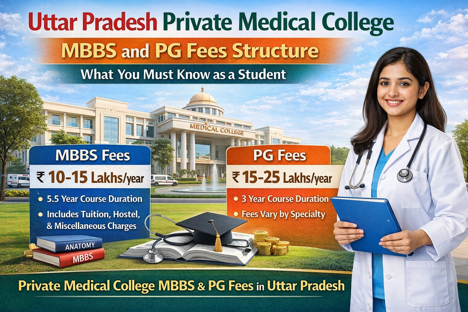 Uttar Pradesh Private Medical College MBBS and PG Fees Structure – What You Must Know as a Student